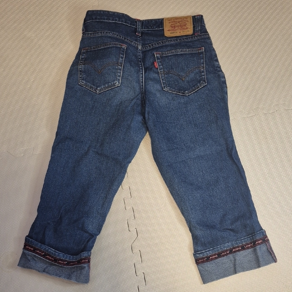 LEVI'S Classic Capri BIG Hem Blue Denim Jeans - 28 - Picture 5 of 6